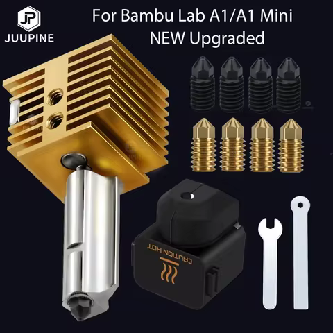 For Bambu Lab A1 Nozzle /A1 Mini Hotend Fast Speed a1 Hot End Brass Heat Sink Hardened steel Nozzle 