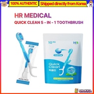 Quick Clean 5-in-1 Waterless Disposable Toothbrush with Mint Capsule