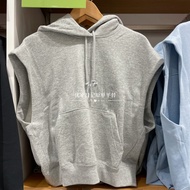 Uniqloˉ U Family Diary Womens Hooded Vests Sleeveless Sweatshirt Loose Waistcoat Stacked Spring New 