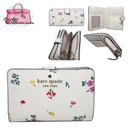 (STOCK CHECK REQUIRED)KATE SPADE STACI GARDEN BOUQUET MEDIUM COMPARTMENT WALLET KB523 CREAM MULTI