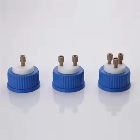 Universal HPLC Solvent Bottle Cap GL45 Mobile Phase Liquid Reagent Bottle Cap 1 Piece Head Cover For