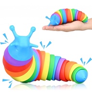 Cute Caterpillar Fidget Toy Slug Toy 3D Printed Articulated Fidget Toy, Anxiety Relief S Fidget & Sl