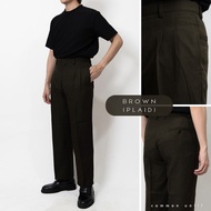 CU PANTS [7สี] กางเกงสแล็ค Double Pleated Trouser เอวสูง ทรงกระบอกตรง Classic Pants