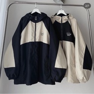CAMPAIN WHAT LOGO UmbrellaJacket Men and Women Ulzzang Unisex Loose Form Plain Bomber Jacket (Real p