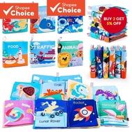 Baby cloth book, sensory book, baby toy learning toy, Montessori animal 6 to 12 month old baby wrink