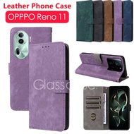 Casing For Oppo Reno 11 Pro 11Pro Reno11 Reno11Pro 5G Flip Leather Phone Case Shockproof Protection Cases Card Slot wallet Bracket Casing Back Cover