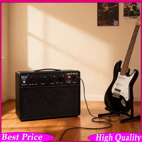 IRIN 10W Portable Guitar & Bass Amplifier Combo Amp Headphone Jack & Rechargeable Battery | Practice