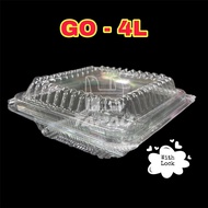 TAPAU - GO-4L Plastic Tray [ 50pcs± ] Bakery Disposable Clear Food Single Egg Tart Box - Bekas Makan