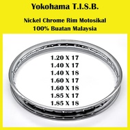Rim Motor Rim Besi Rim Motosikal 120X17 140X17 140X18 Rim Gelong Rim Yokohama Rim Krom Rim Chrome St
