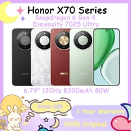 Honor X70 Snapdragon 6 Gen 4 6.79" 120Hz 8300mAh 80W Honor X70i Dimensity 7025 Ultra Fast Charging H