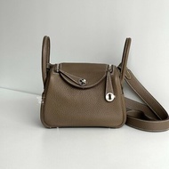 99新🆕 Hermès 愛馬仕 Lindy Mini 大象灰銀釦 二代