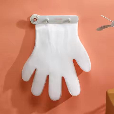 Plastic Disposable Glove Holder Non-slip Wall Mounted Disposable Food Gloves Organizer with 100PCS G