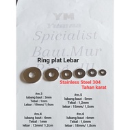 304 Stainless Steel PlateRing flat Washer/ width m.3(100pcs)_m.4(100pcs)_m.5(100pcs)_m.6(50pcs)
