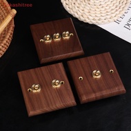 (Takashitree)  Walnut Wood Retro British Light Switch Soet Bedside Wall Lamp Switch LED Dimmer Pure 