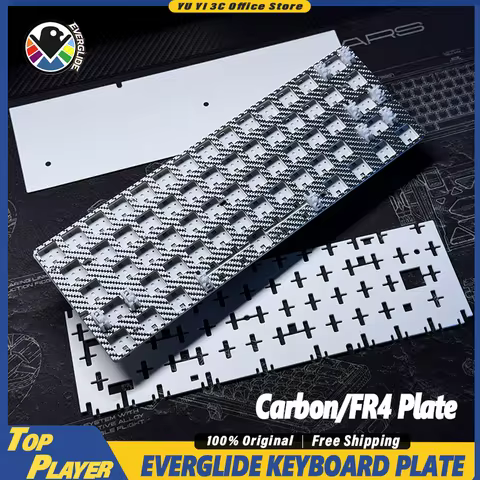 EVERGLIDE Keyboard Plate for AE61 AE64 AE68 SU75 SU64 Pro Carbon Plate FR4 Aluminum Plate Replaceabl