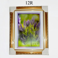 Wood Photo Frame Gold Photo Frame Thick Frame Size 12R (made in Malaysia)