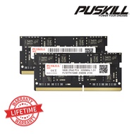 2ชิ้น puskill memoria RAM DDR4 16GB 8GB 4GB 3200MHz 2666MHz 2400MHz 260pin SODIMM โน้ตบุ๊คสำหรับแล็ปท็อป