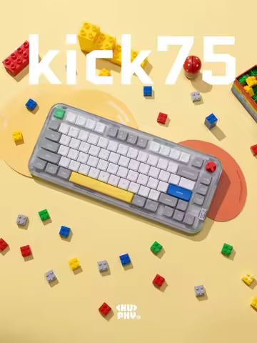 NuPhy Kick75 Hybrid-Profile Keyboard Wireless Tri-Mode HotSwap Custom 75% Mechanical Keyboard with K