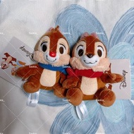（包平郵）日本♥️Disney Characters迪士尼角色🐿️ 奇奇蒂蒂Chip n Dale大鼻鋼牙chip and Dale奇奇帝帝䓫䓫與蒂蒂花栗鼠小松鼠🐿️♥️戴圍巾系列 彩色頸巾主題  F