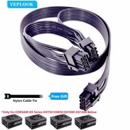 PCIe 8Pin to Dual 8Pin 6+2Pin GPU Cable 60+20cm For Corsair HX Series HX750 HX850 HX1000 HX1200 Full