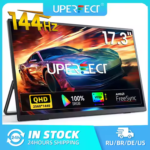UPERFECT 2K 144Hz Portable Gaming Monitor 17.3 Inch HDR FreeSync HDMI Type C Second Screen For Lapto