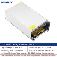 DC 12V 24V 36V 48V 60V LED Power Supply AC Mute Lighting Transformers 1000W LED Light Driver Power A