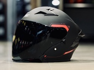 Spyder Fuel V2 Half Face Dual Visor Helmet with Free Extra Clear Visor