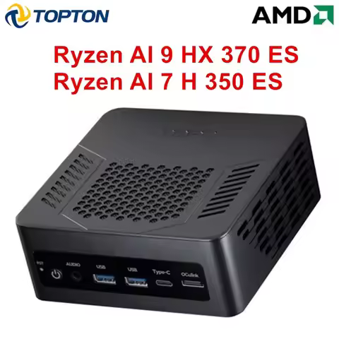 Topton Gaming Mini PC AMD Ryzen AI 9 HX 370 ES AI 7 H 350 ES OCuLink USB4 2x2.5G LAN 2xPCIe Desktop 