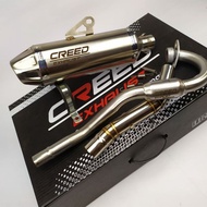 HONDA CRF150 XR150 XR200 CREED EXHAUST PIPE MUFFLER OPEN STAINLESS RACING XR CRF 150