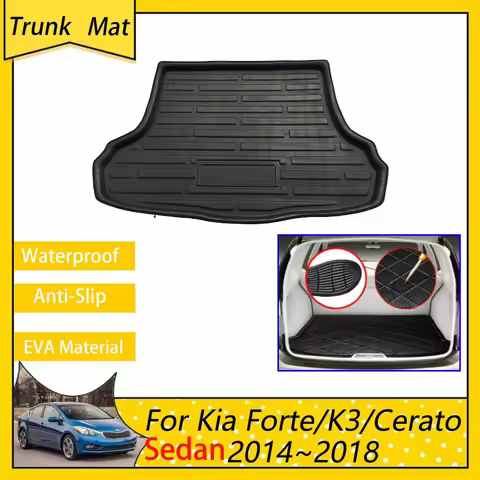 Car Trunk Mats For Kia Forte K3 Cerato YD Sedan 2014 2015 2016 2017 2018 Waterproof Tray Liner Cargo