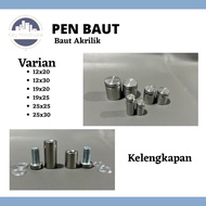 KEY - Acrylic Bolt Pen Standoff Glass 12x20 12x30 19x20 19x25 25x25 25x30 - WELDOM