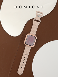 สายนาฬิกา Apple Watch S9 Silicone Leopard Pattern สีแดง สำหรับผู้หญิง วัสดุยาง เหมาะสำหรับ Apple Wat