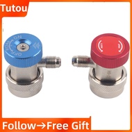 Tutoushop A/C Manifold Gauge Adapter Antirust High Low for R134 Set