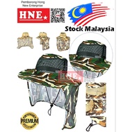 Cap Topi Askar Memancing Kebun Khemah/ Topi Selendang Kamuflaj Memancing dan Aktiviti Luar户外钓鱼彩帽