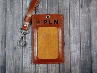 Name Tag Kulit Sapi Custome Logo PLN - name tag kulit Clio