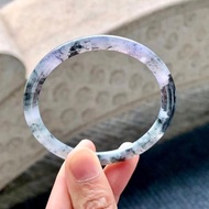 冰種 天然翡翠 緬甸 A玉 玉鐲 • 冰種紫烏雞翡翠圓鐲