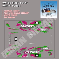 Hot wheels decal white toner cuzco racing 2