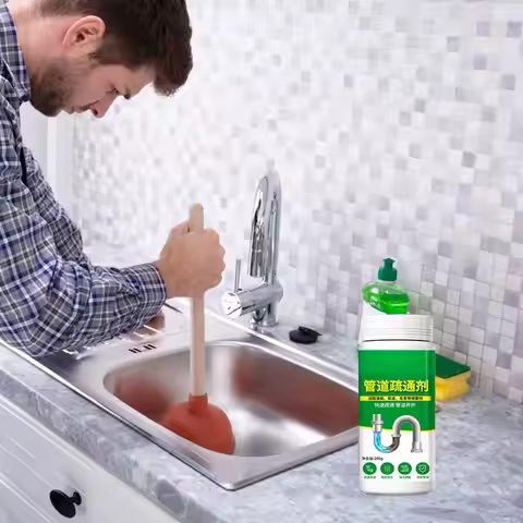 Drain Opener Powder Multipurpose Fast-Acting Drain Clog Remover Safe Drain Opener Powder Toilet Clog