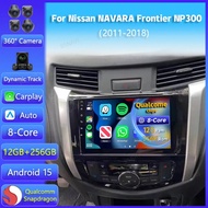Android 15 Carplay Auto Car Radio For Nissan NAVARA Frontier NP300 2011 - 2018 Multimedia GPS Video 