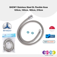 SHOWY Stainless Steel DL Flexible Hose 120cm, 150cm, 180c, 210cm