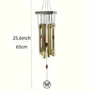 1PCS Extra-Large Copper Bell Wind Chimes - Antique Golden Finish Durable Aluminum Alloy Tubes Rust-R