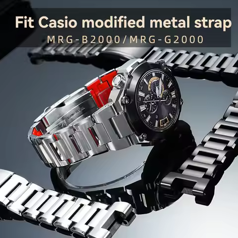 For Casio 5625 MRG-B2000 Special Solid Steel Strap MRG-G2000 Modified Metal Stainless Steel High Qua
