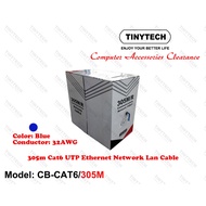 TINYTECH CB-CAT6/305M CAT6 305M UTP ETHERNET NETWORK LAN CABLE (1000 MBPS)