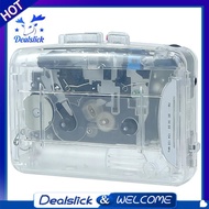 Cassette Player Portable Transparent Tape Player Tape Drive Player Radio Cassette Player with Headph