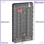 WARREEN ARGB PWM Fan Hub, SATAs Interface with  2 in 1 Fan Hub, Portable 3Pin ARGB 4Pin PWM  Fan Hub