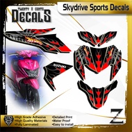 Suzuki Skydrive Sports High-Quality Decals Sticker HOTWHEELS