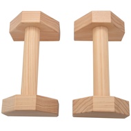1 Pair Parallettes Gymnastics Calisthenics Handstand Bar Wooden Fitness Exercise Tools Training Gear