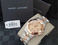 Jam Tangan Marc Jacobs Blade 36mm Stainless Steel Elegan dengan Tali dan Dial Berlapis Rose Gold - M