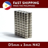 Magnet Manila D5mm X 3mm N42 Strong Neodymium Ndfeb Super Magnet Neodymium Magnet Strong Magnet