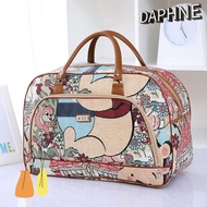 DAPHS Luggage Handbag, PU waterproof Travel Zip Bag, Overnight Zip Breathable Handbag